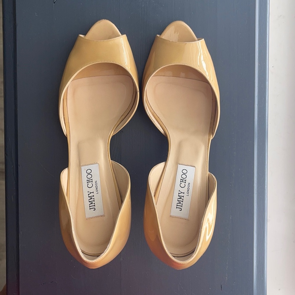 Jimmy Choo nude hills all genuine leather 42/US11